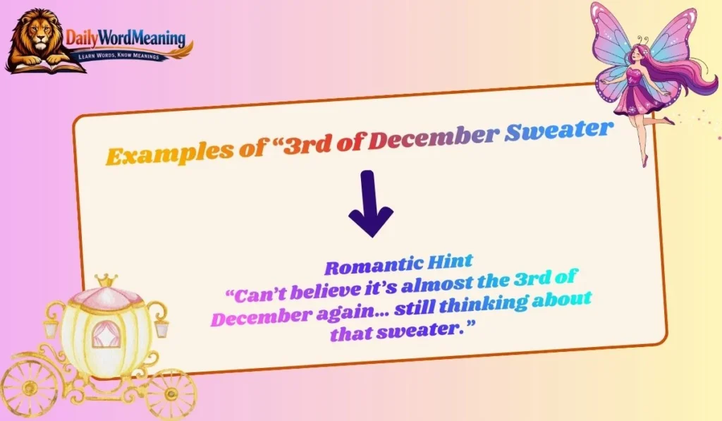 Examples of “3rd of December Sweater