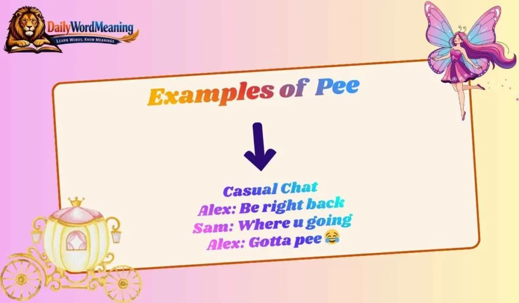 Examples of Pee