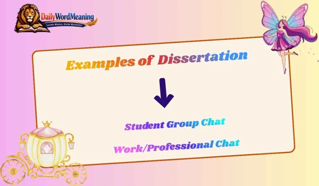 Examples of  Dissertation