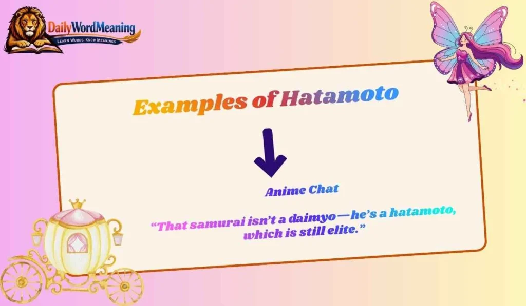 Examples of Hatamoto