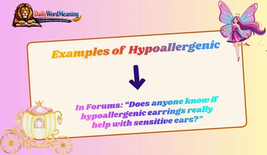Examples of Hypoallergenic