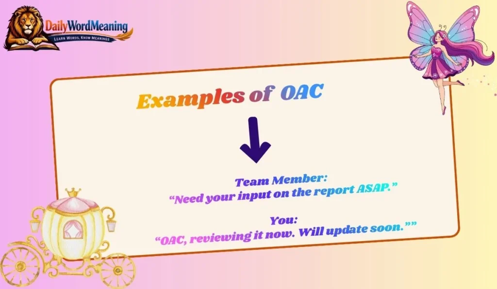 Examples of OAC
