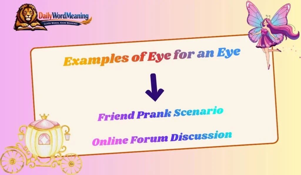 Examples of  Eye for an Eye