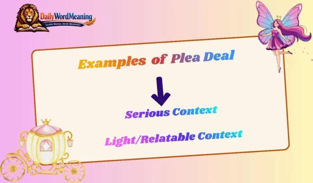 Examples of  Plea Deal